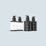 Hā Cleanse & Hydrate Duo on blue background