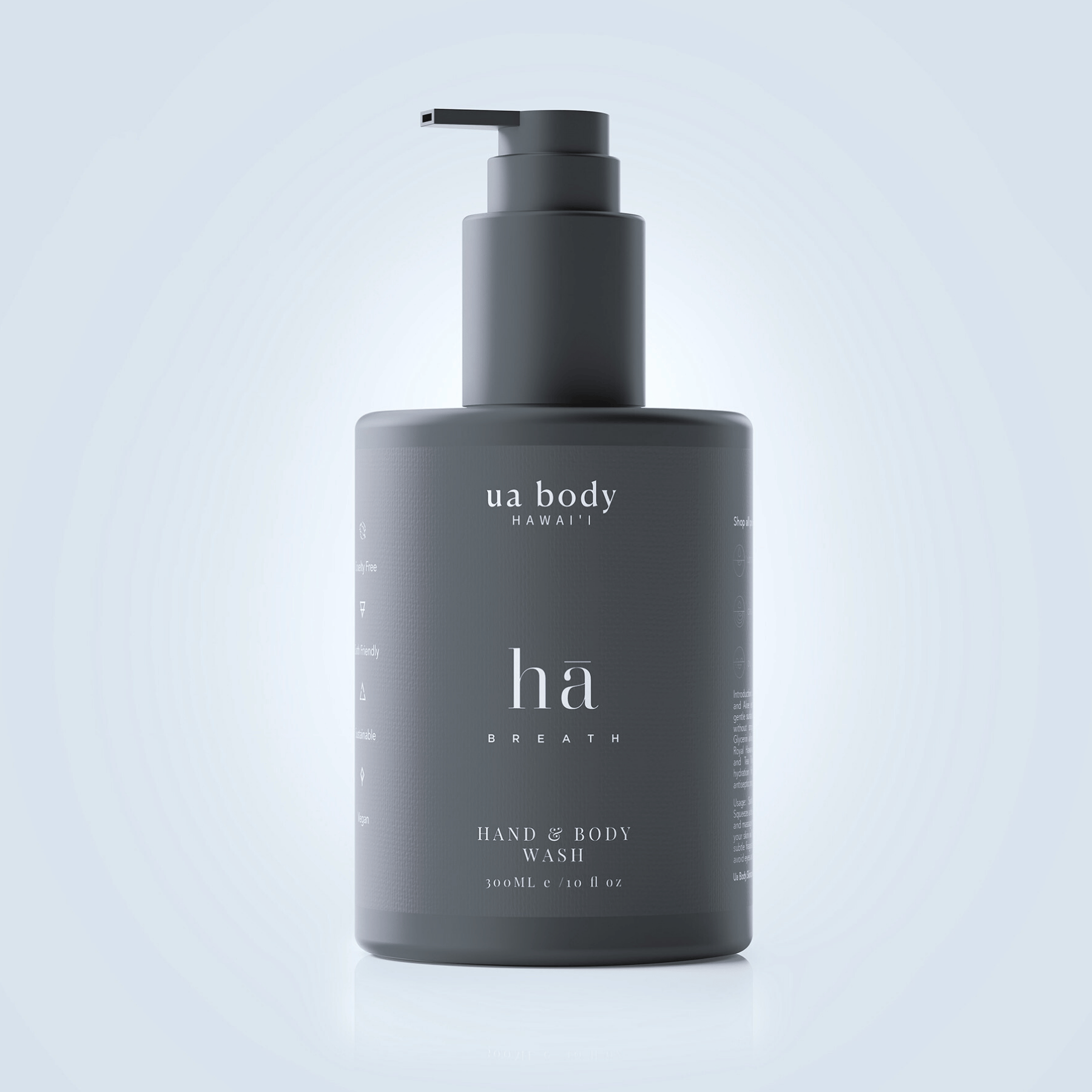 Hā Hand & Body Wash in front of blue background