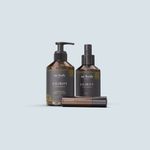 Island Coconut Glow Set in front of blue background